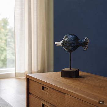 Lisa Larson, a figurine, from the 'Ocean' series, K-Studion, Gustavsberg.