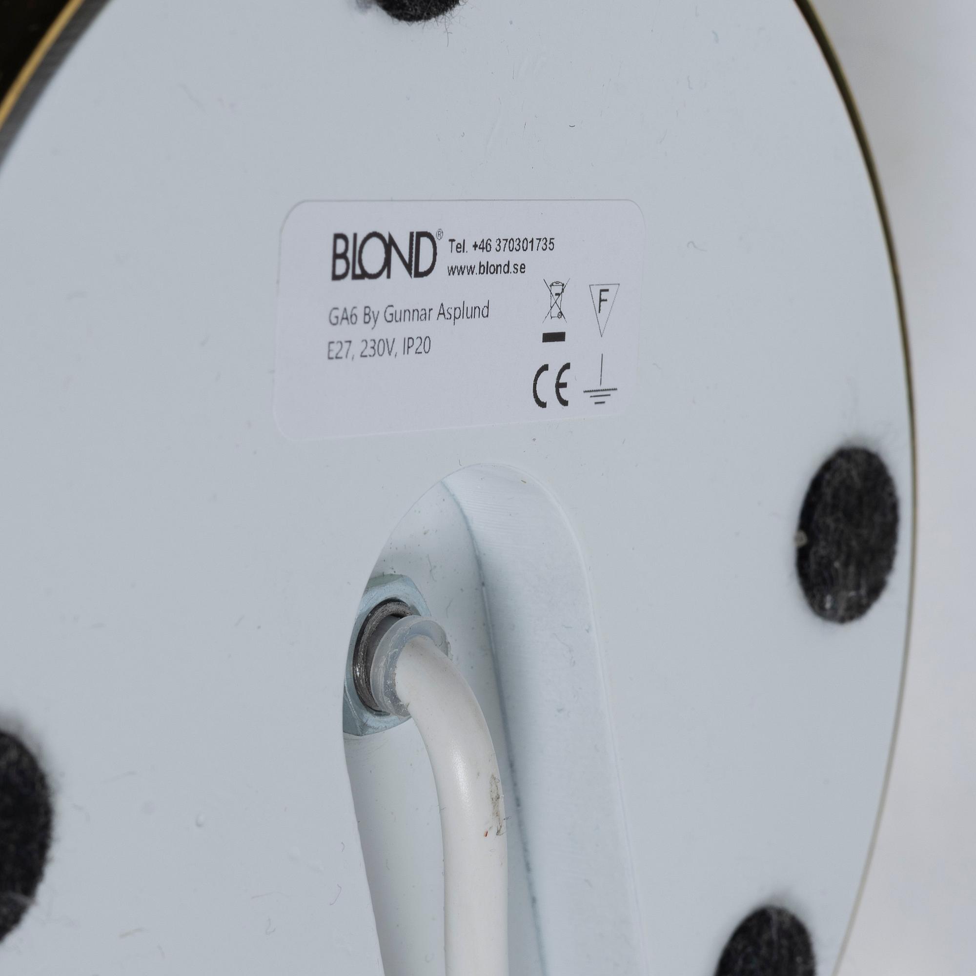 Gunnar Asplund, bordslampa, "GA6", Blond Belysning AB, 2000-tal.