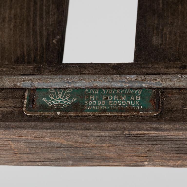 Elsa Stackelberg, a table and four chairs, Fri Form, Sweden, second half of the 20th century.