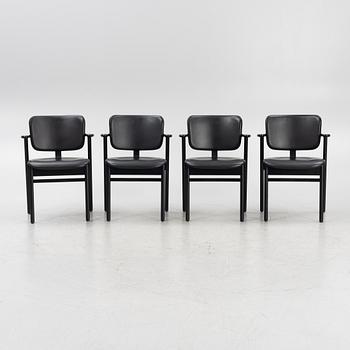 Ilmari Tapiovaara, a set of four 'Domus' chairs from Artek, Finland.