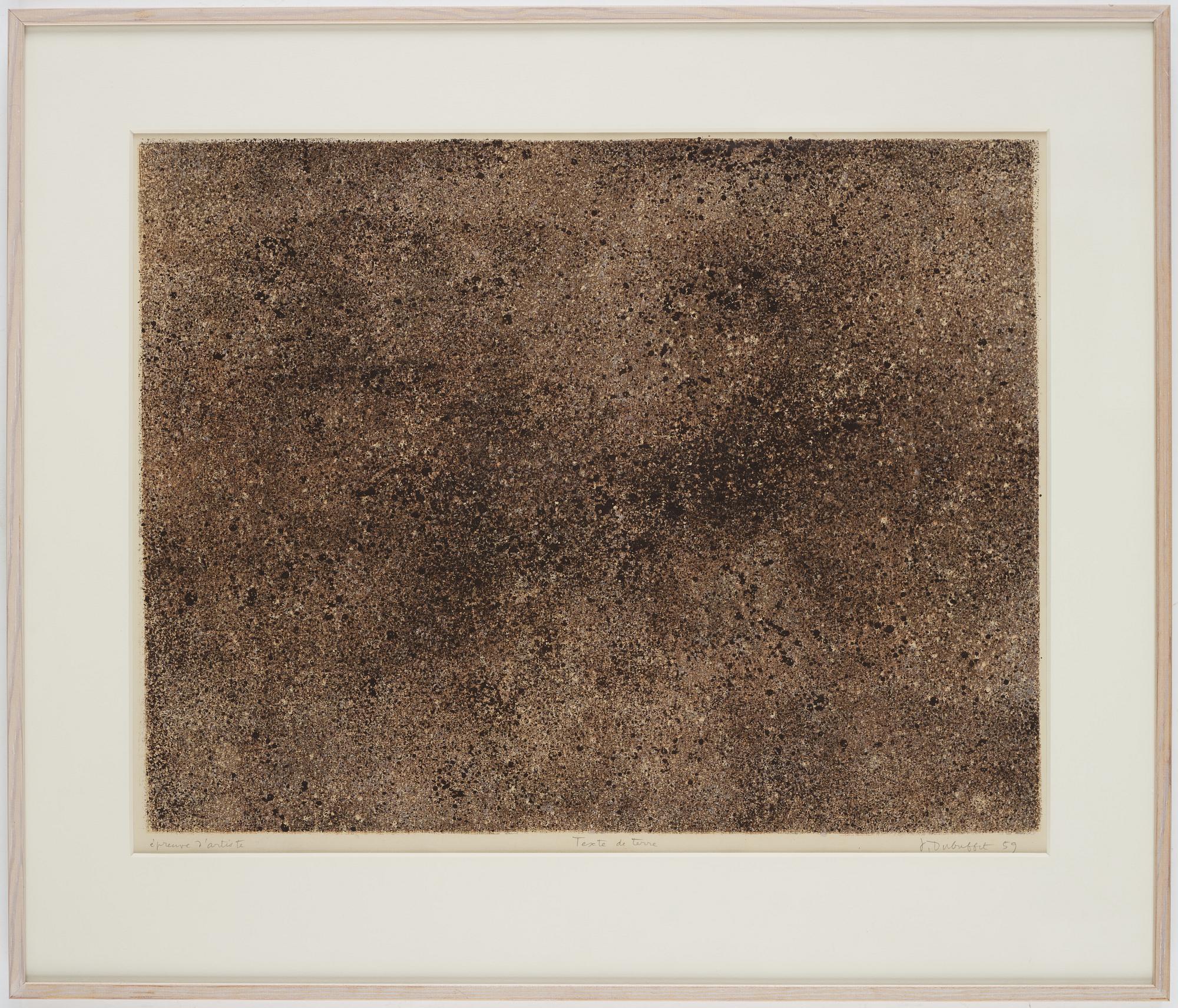 JEAN DUBUFFET, lithograph in color, signed, éprevue d' artiste, dated -59.