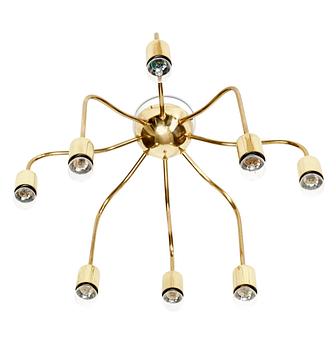 353. A Josef Frank brass ceiling lamp by Svenskt Tenn model 2358/8.
