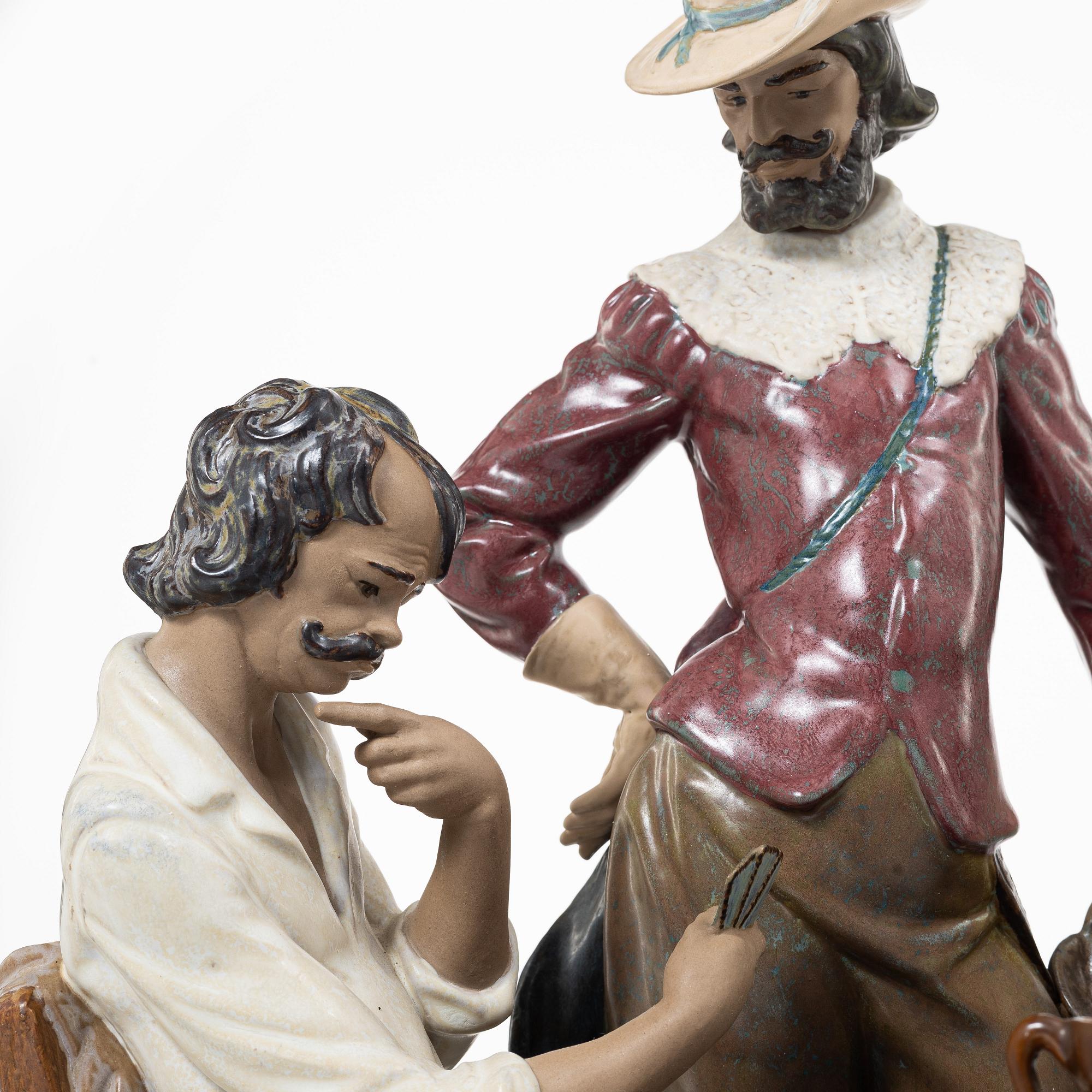 Juan Huerta, figurine, "Playing Cards", Lladró, Spain.