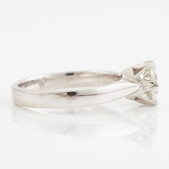 Ring, Schalins, 18K white gold with brilliant-cut diamond and accompanying report IGI.