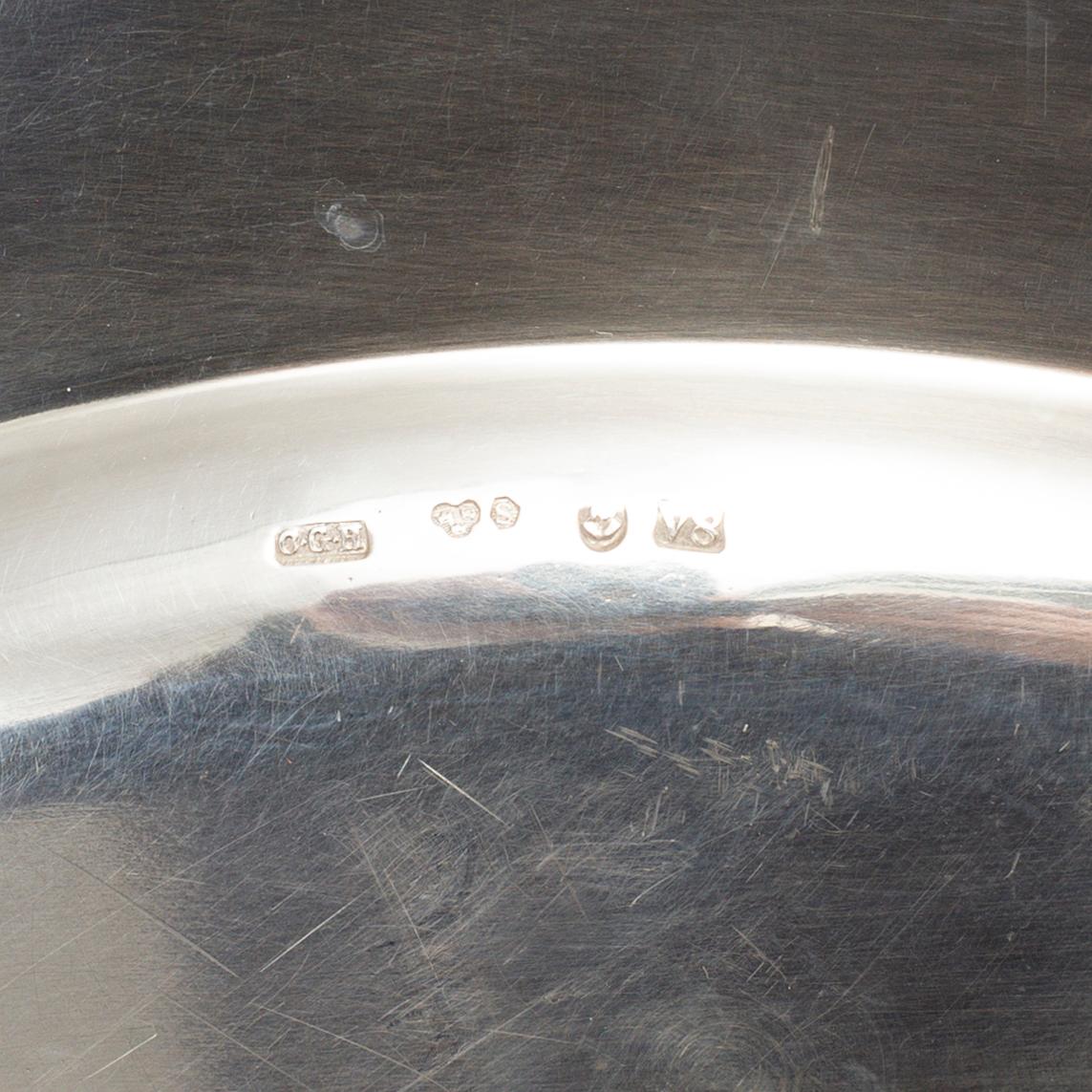 A set of fourteen 20th century silver plats, mark of CG Hallaberg, Stockholm 1954.