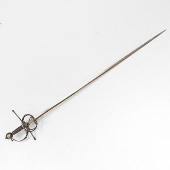 A 17th Century swept hilt rapier.