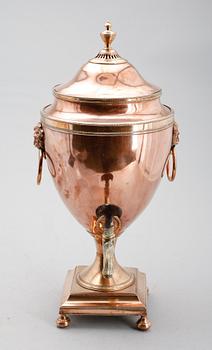 SAMOVAR, koppar, empire, 1800-tal.