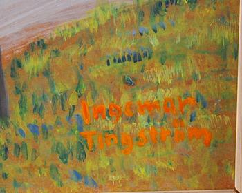 TINGSTRÖM, INGEMAR. Olja på pannå, sign, a tergo dat 1965.