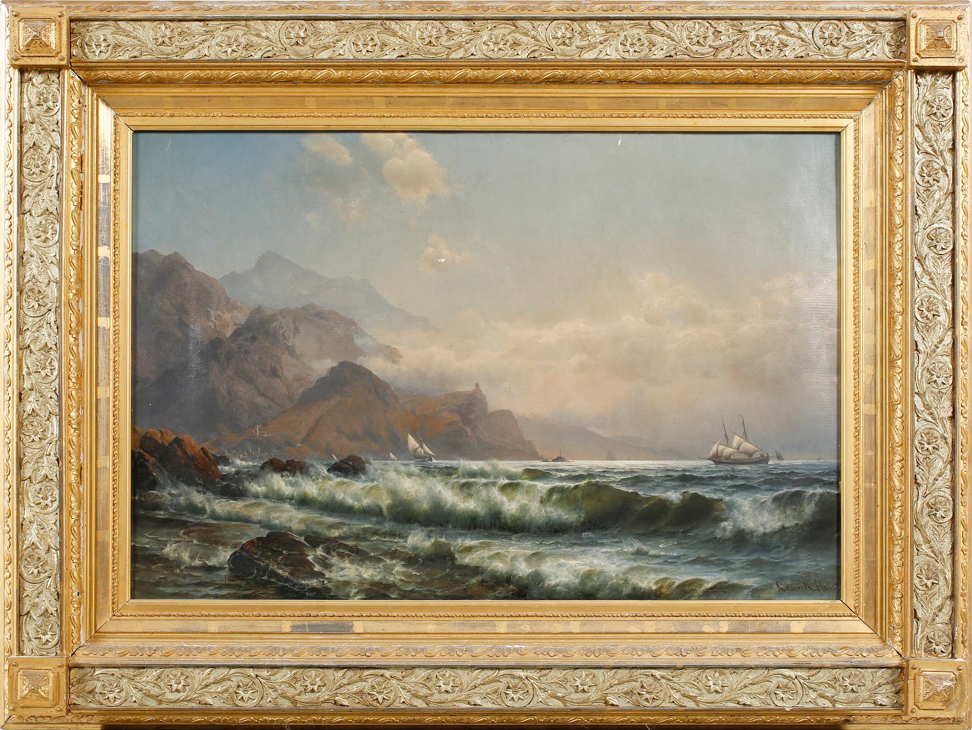 LAURITZ HOLST, oil on canvas, signed.