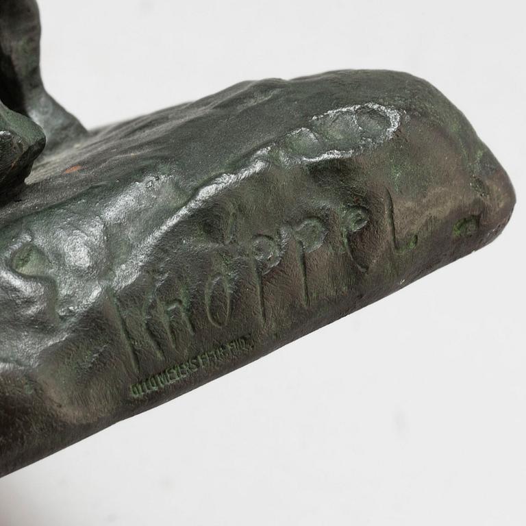 ARVID KNÖPPEL, Sculpture, bronze. Signed, foundry mark Otto Meyers Eftr. Fud.