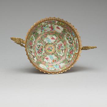 SKÅL, porslin, Kanton, 1800-tal.