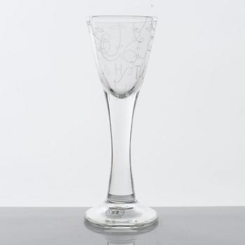 Jonas Bohlin, snapsglas, ett par, "Ett glas", Reijmyre, 1997.