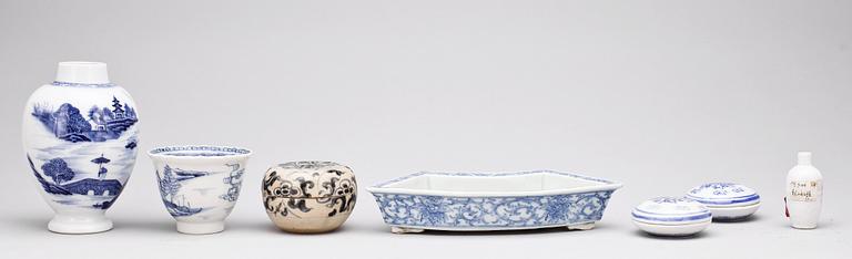 PARTI PORSLIN, 7 delar, bl a Ming, Kina.