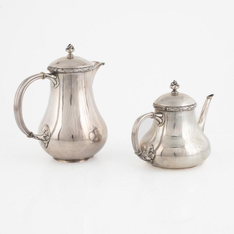 A Swedish Silver Mocha Pot and Water Jug, mark of Carl Fredrik Carlman, Stockholm 1919-9141.