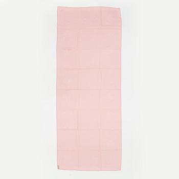 Louis Vuitton, A pink monogram kashmir /silk shawl.