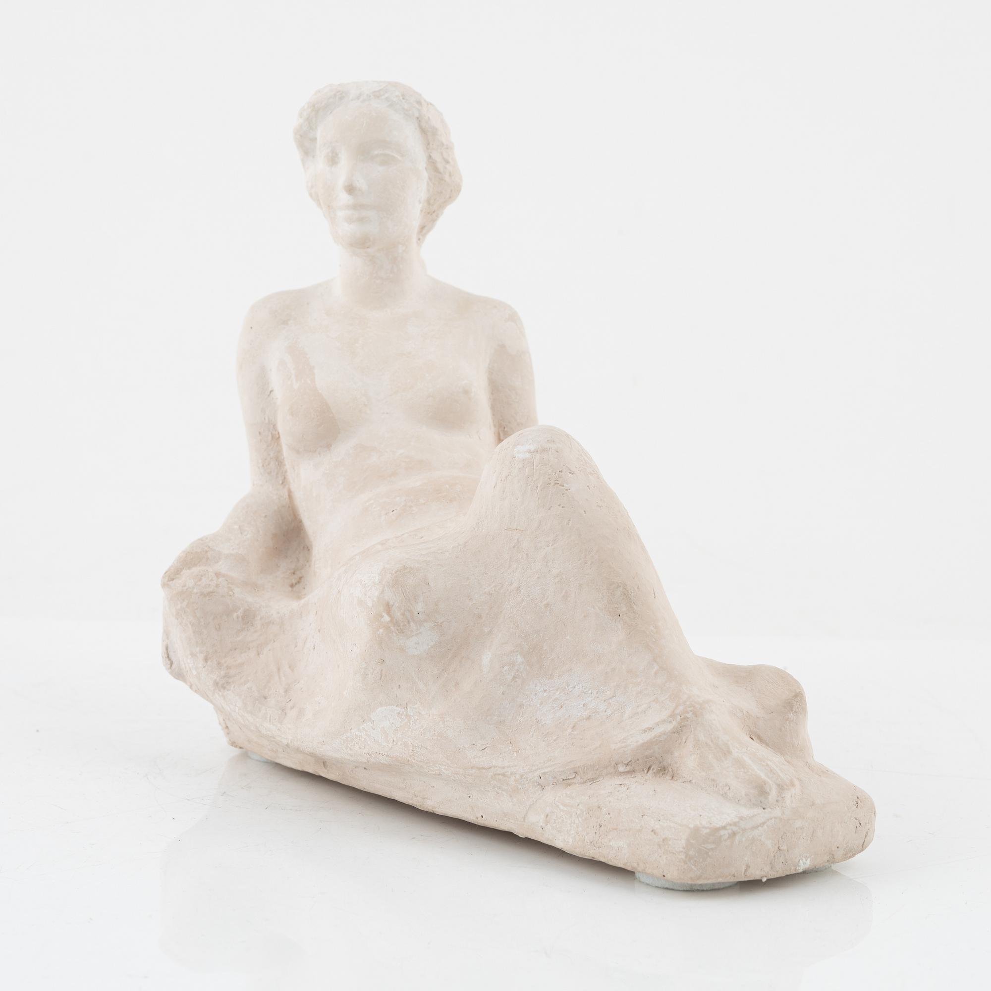 David Wretling, skulptur, osignerad, bemålad gips.