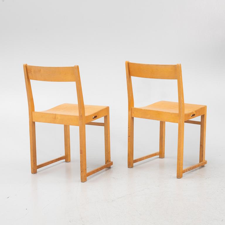 Sven Markelius, a set of six chairs, mid 20th Century.