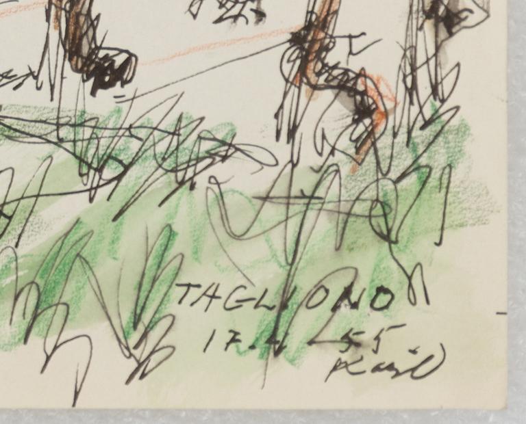 Wilhelm Kåge, a set of eight drawings, signed and dated 1905 and 1955 respectively.