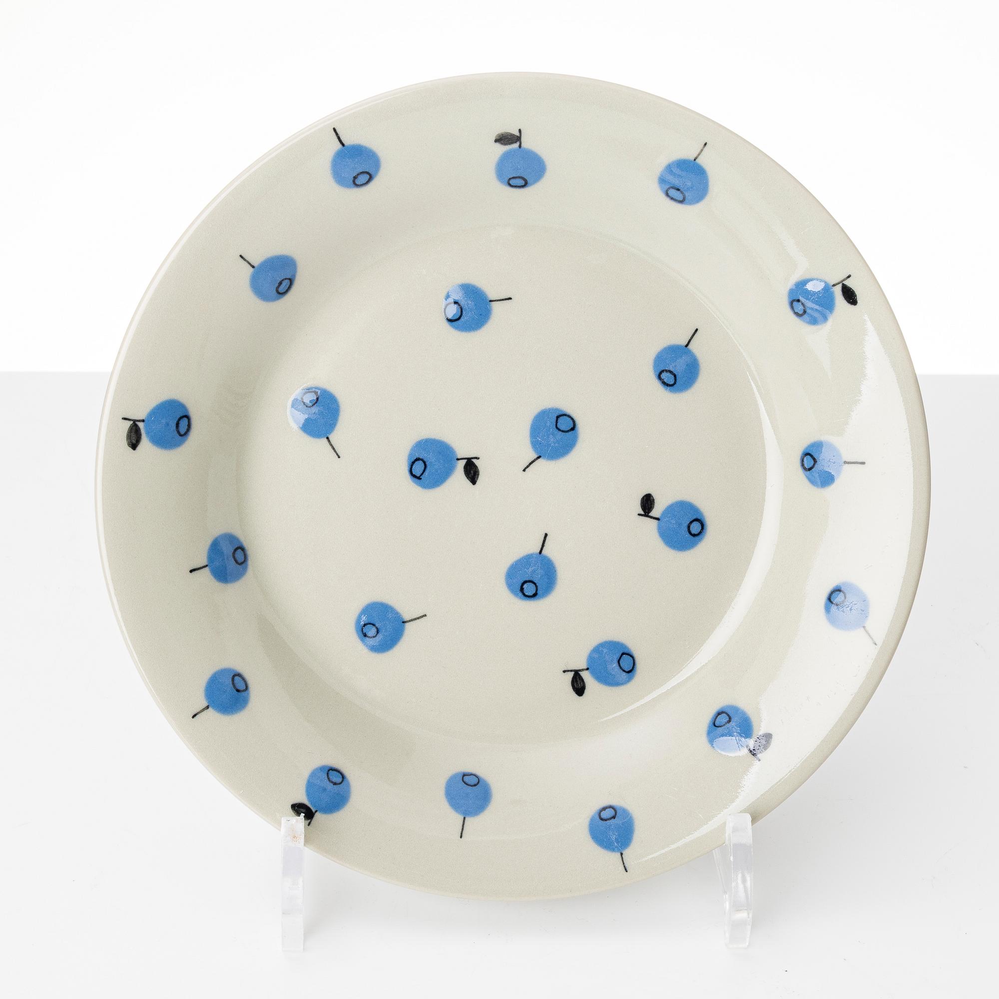 Marianne Westman, teservis, 12 st, ”Blåbär”, Rörstrand.