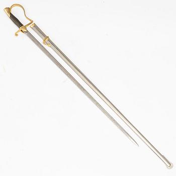 Sabre, Swedish, m/1891 for an officer in the supply corps, with scabbard.