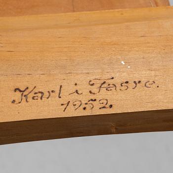 Matbord samt stolar, 5 delar, rokokostil, Karl i Tasre, Taserud, Arvika, 1900-talets mitt.