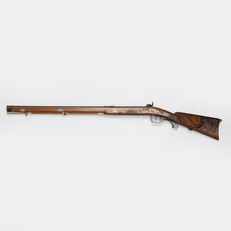 Slagslåsstudsare, märkt Lorentz Bössel in Suhl, 1800-talets mitt.