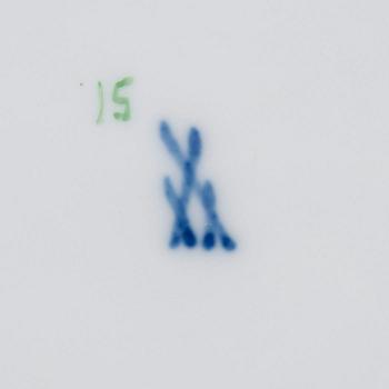 LAUTASIA, 4+5 kpl, posliinia, Meissen, 1900-luku.