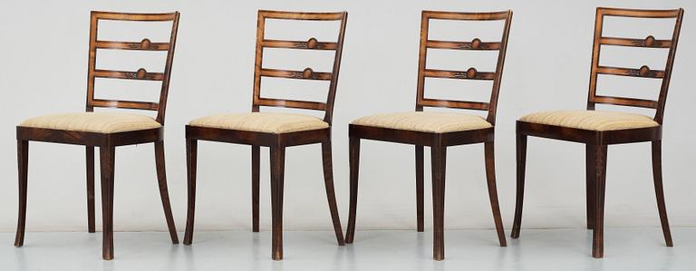 MATSALSGRUPP, 5 delar, art deco, Eric Chambert, Chamberts möbelfabrik, 1920/30-tal.