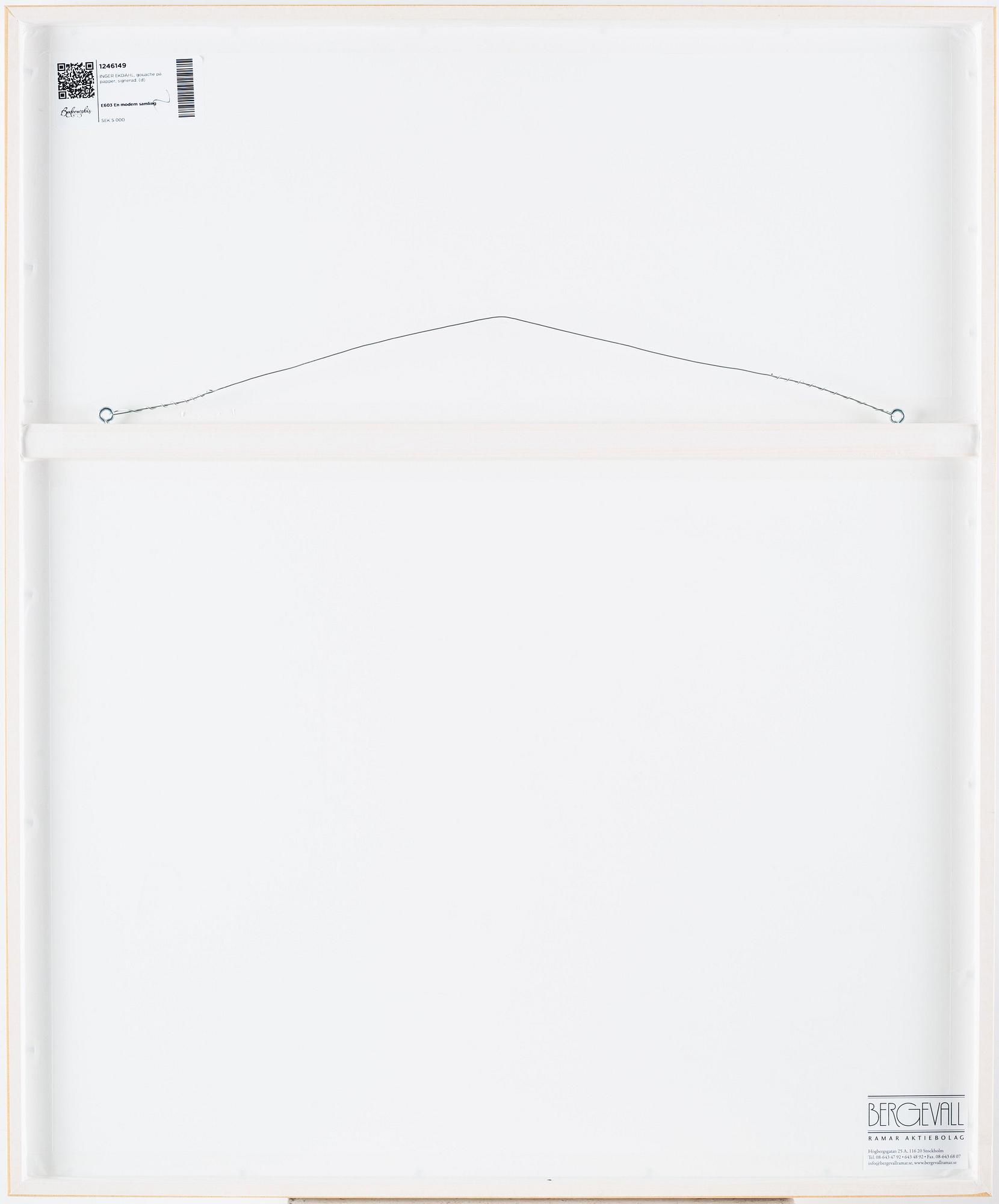 INGER EKDAHL, gouache på papper, signerad.