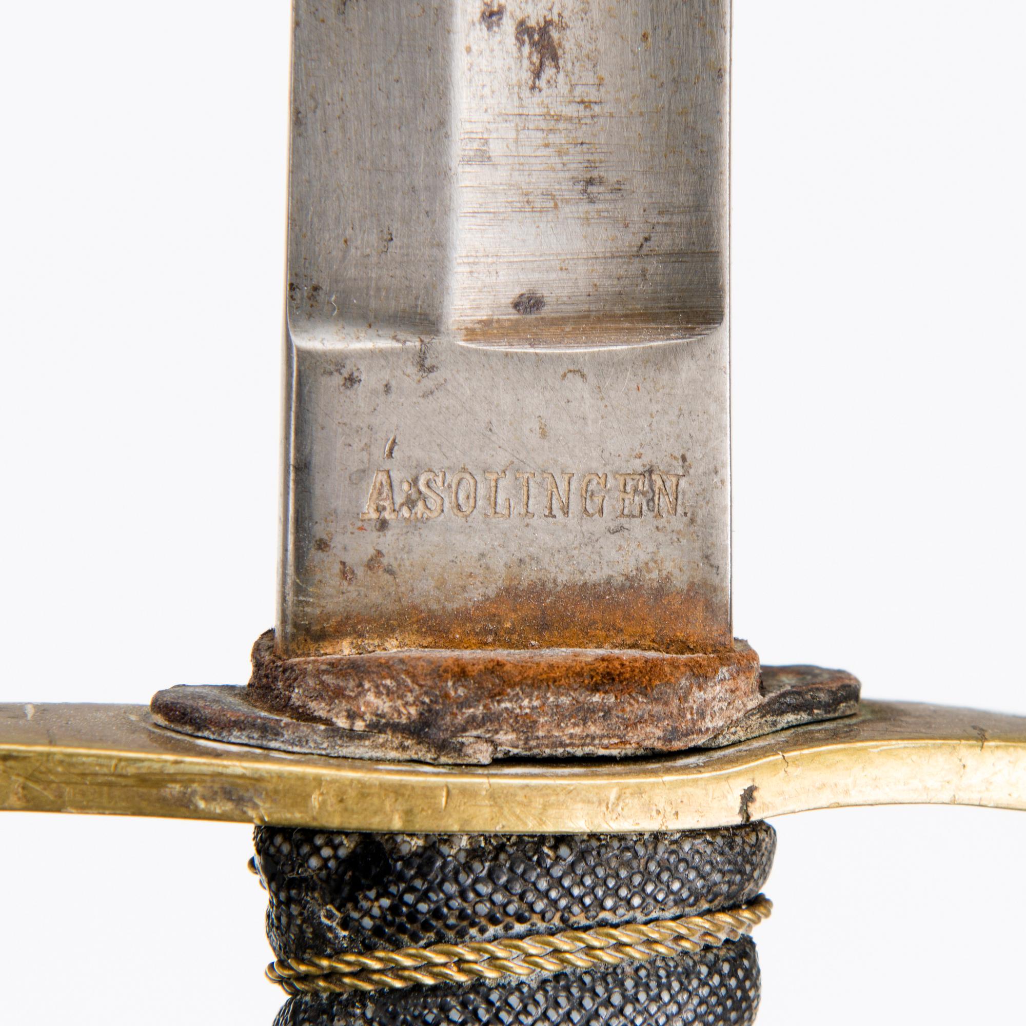 A Russian infantry officer's sword, model 1841-65.
