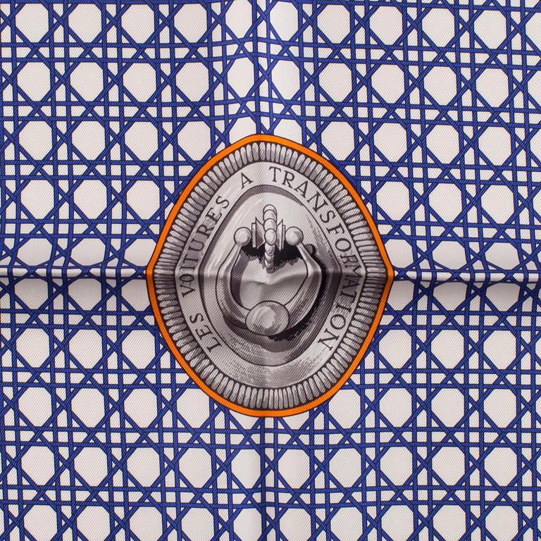 HERMÈS, scarf "Les Voitures a transformation".