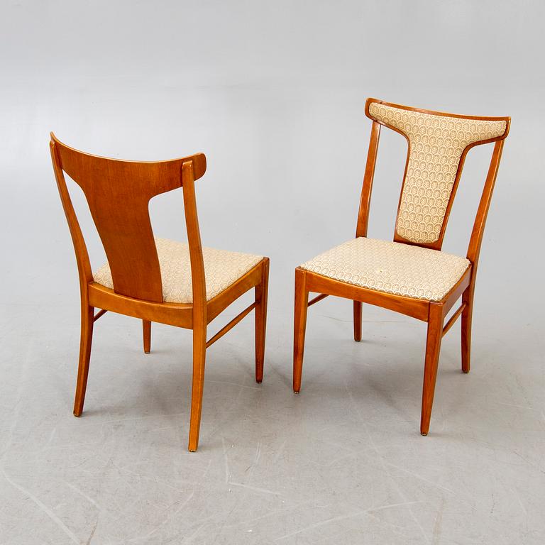 A set of four Bodafors teak chairs mid 1900s.