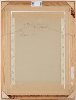 Nell Walden, mixed media on paper, signed and dated -68.