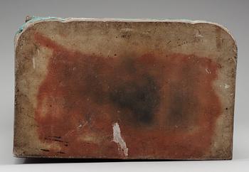 A large glazed shrine, presumably Ming dynasty.