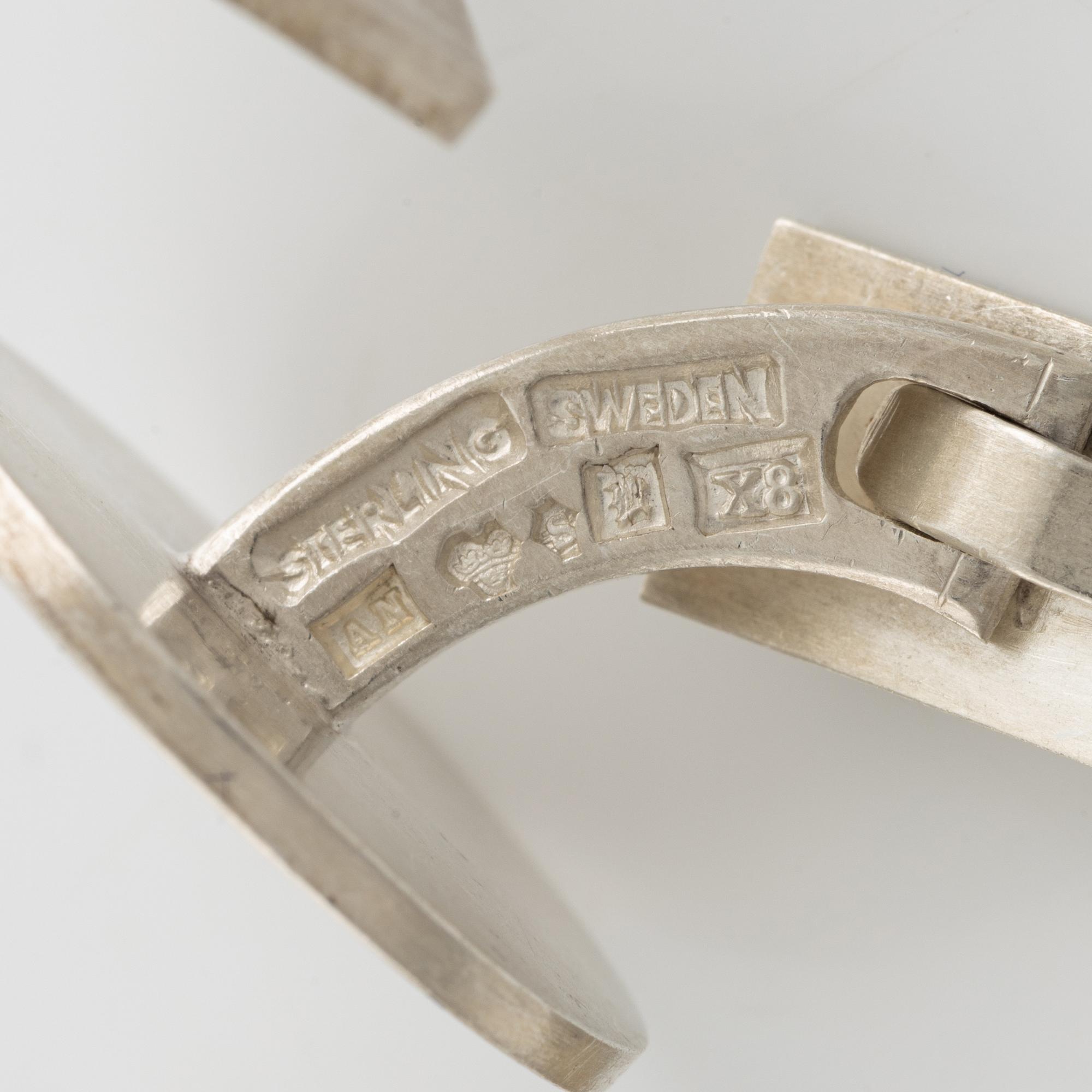 Wiwen Nilsson,  six sterling silver cufflinks.