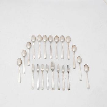 Jacob Ängman, cutlery, 20 pcs, silver, 'Rosenholm', GAB, Stockholm, some 1946.