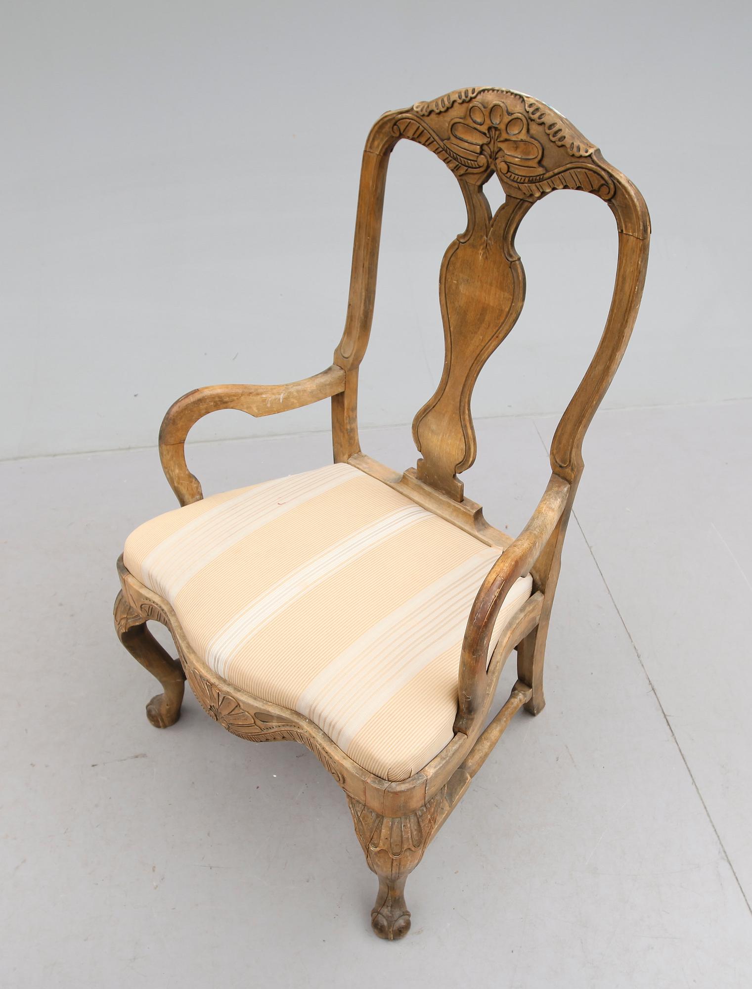 KARMSTOL, barockstil, 1800-/1900-tal.