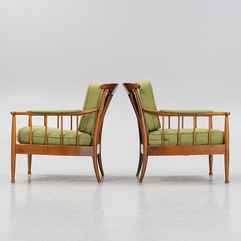 Kerstin Hörlin-Holmqvist, a pair of 'Skrindan' armchairs, OPE, Sweden, second half of the 20th century.