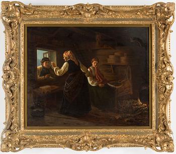 OKÄND KONSTNÄR, olja på duk, signerad P.B. Anker och daterad 1854.