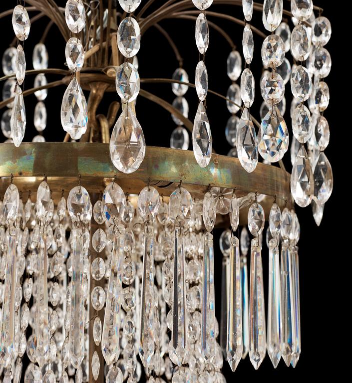 A late Empire 1830/40's twelve-light chandelier.