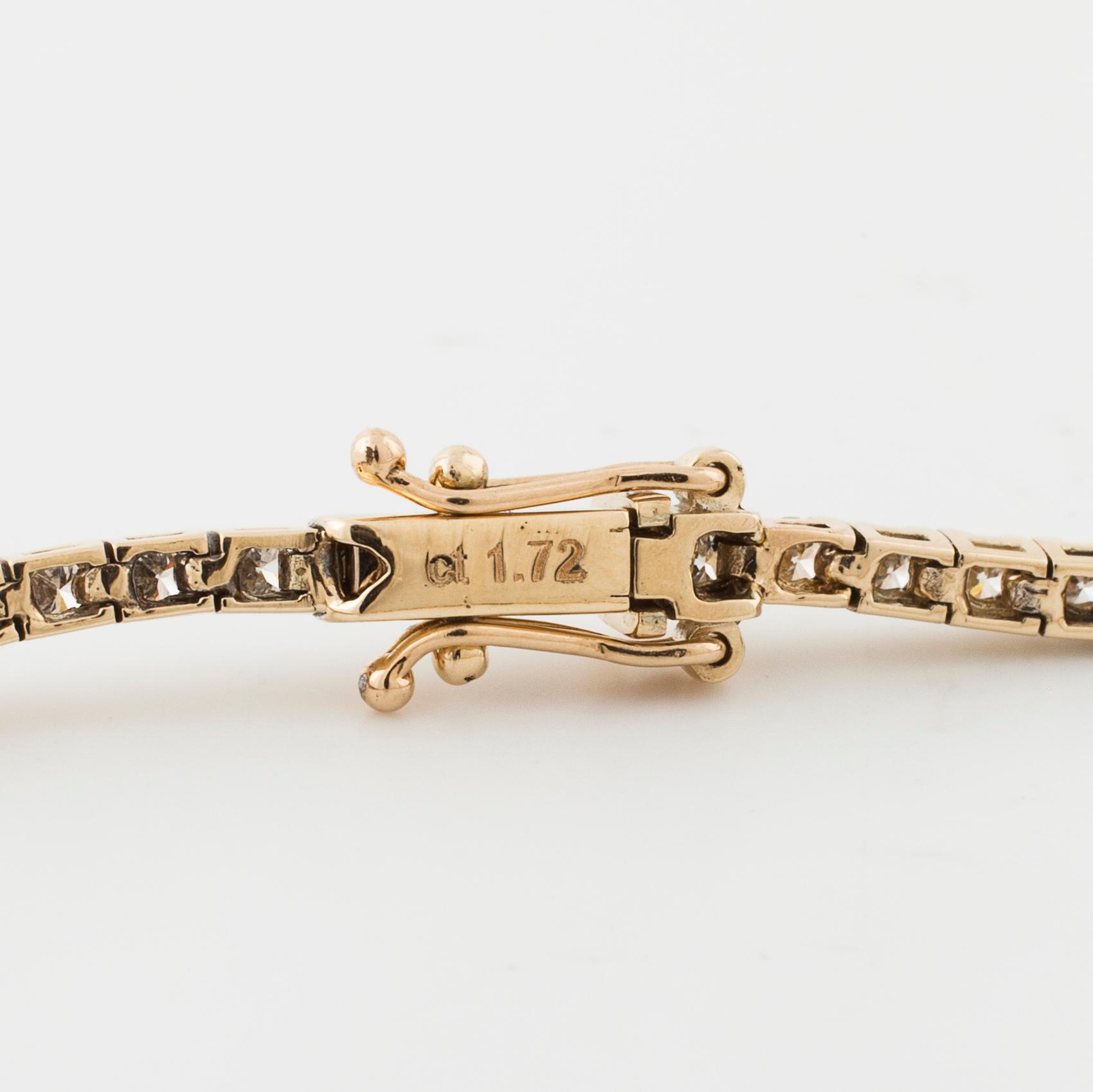 ARMBAND, med briljantslipade diamanter totalt ca 1.70 ct.