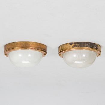 A pair of 1930s ceiling / plafond  lights.