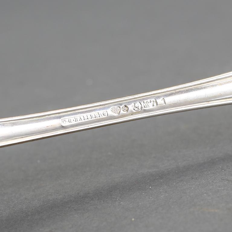 BESTICKSERVIS, 39 delar. Silver. Bl a CG Hallberg 1926. Tot ca 1175 g.