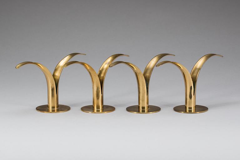 LJUSSTAKAR, 4 st, "Liljan", Ivar Ålenius Björk för Ystad-Metall.