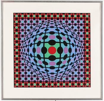 Victor Vasarely · VICTOR VASARELY, färgserigrafi, signerad och numrerad 18/250.