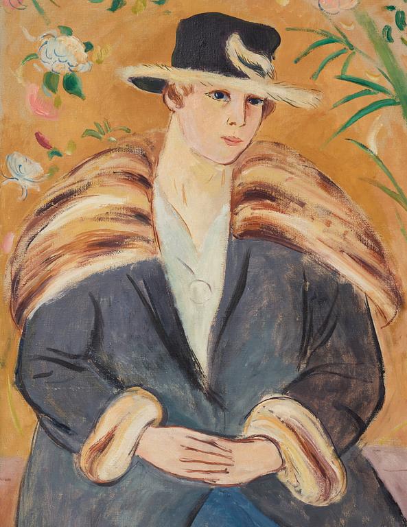 Einar Jolin, Woman with furr-trimmed hat.