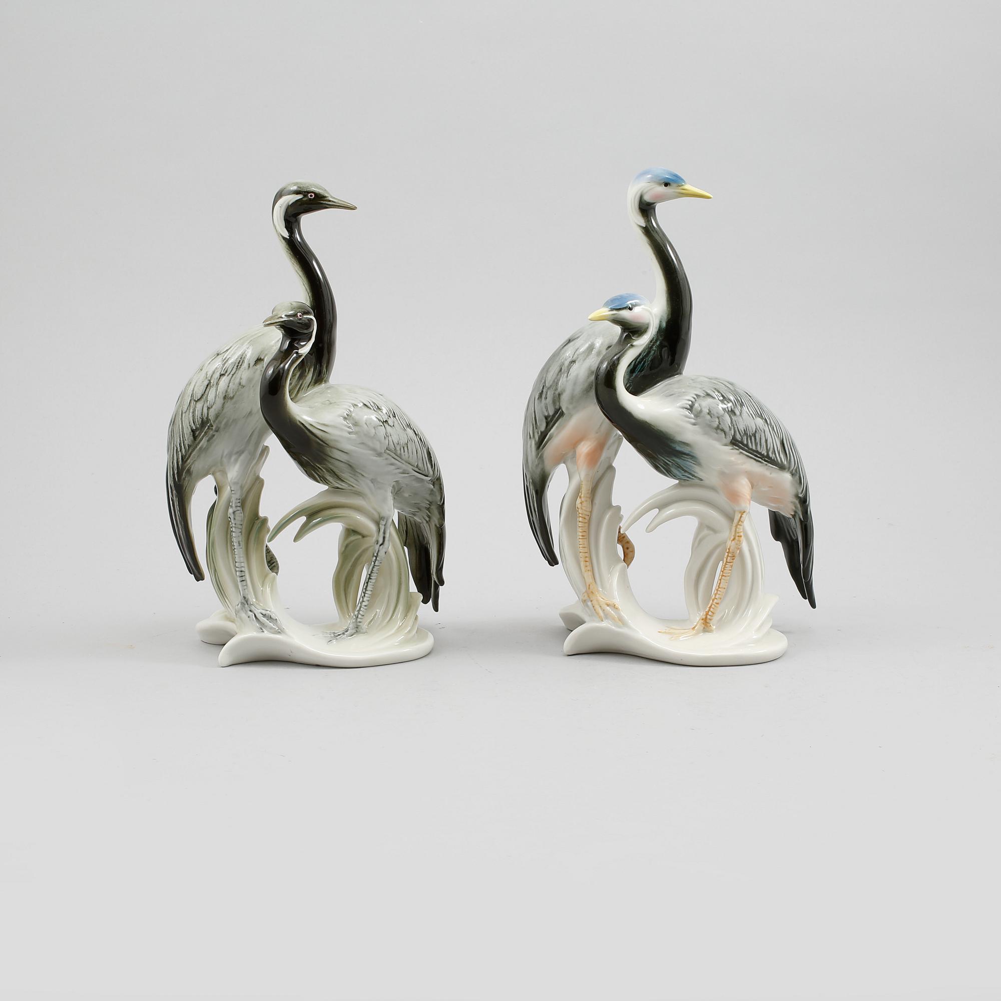 FIGURINER, 2 st, porslin, Karl Ens, Tyskland, 1900-talets andra hälft.
