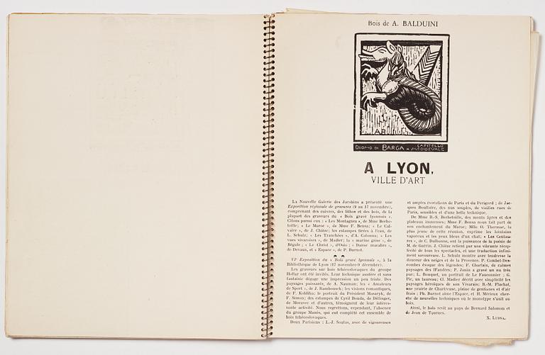 Art magazine, "Xylographie revue internationale de gravures sur bois", no 7 February 1935.