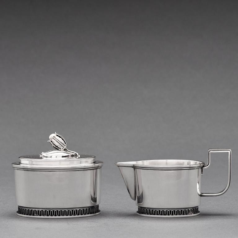 Carl Fredrik Carlman, a 3 pieces coffee service, Stockholm 1967.