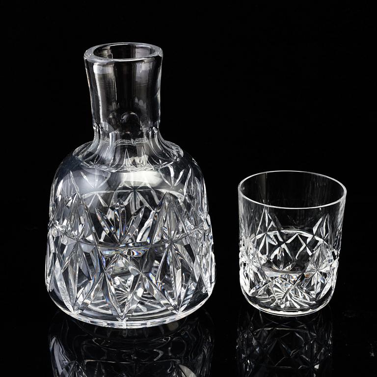 KARAFFER, 2 stycken, glas, 1900-talets mitt.